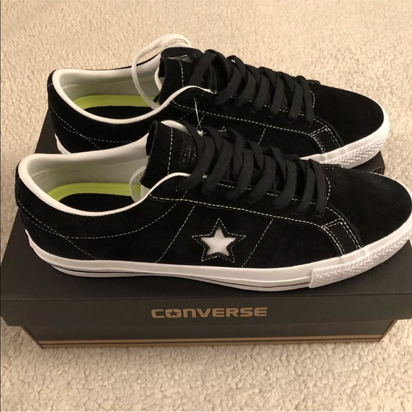 CONVERSE Men’s One Star Skate OX Black/White/Black - Picture 4 of 8